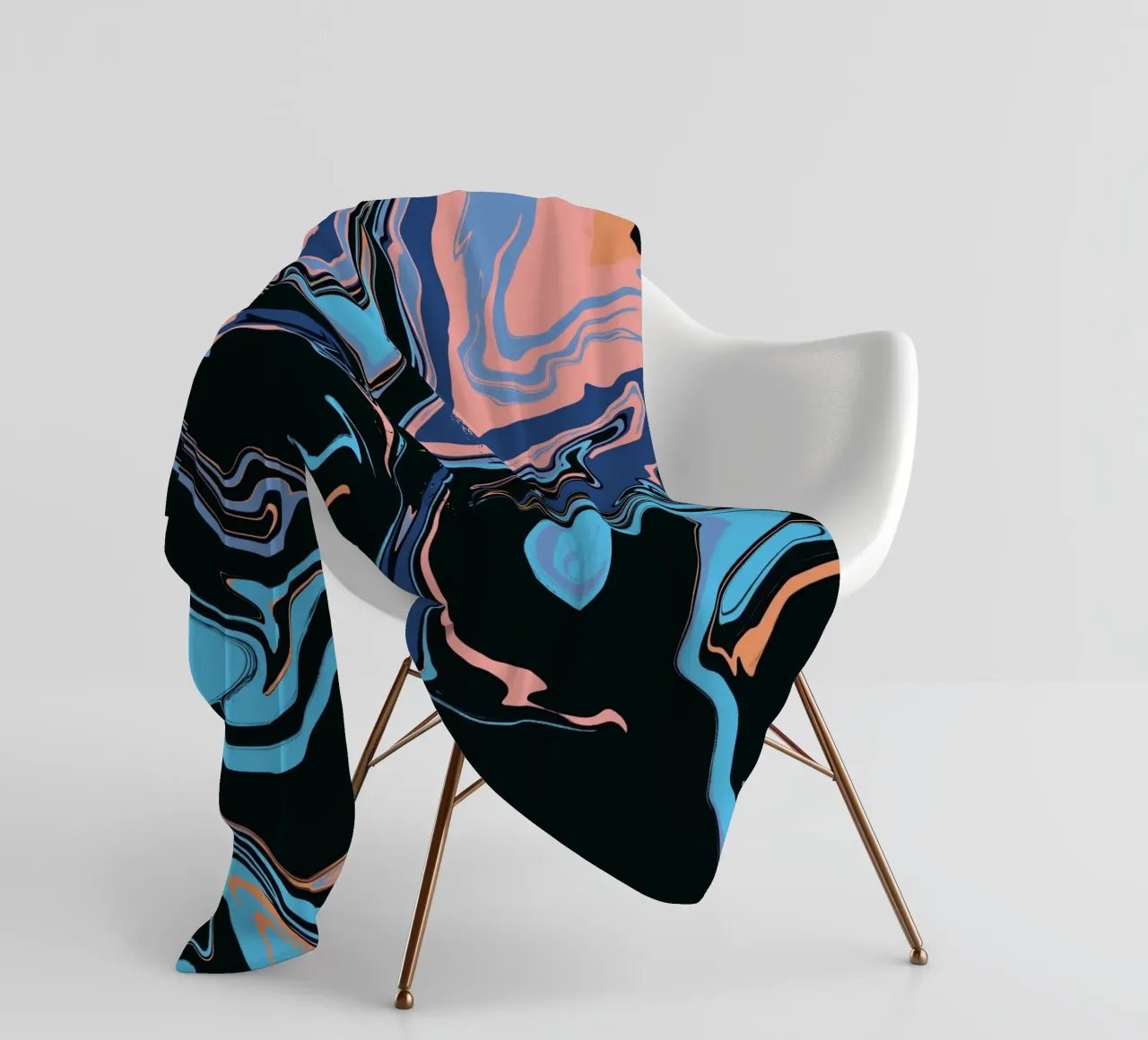 Marble flow 06 fleece blanket by Little Dean