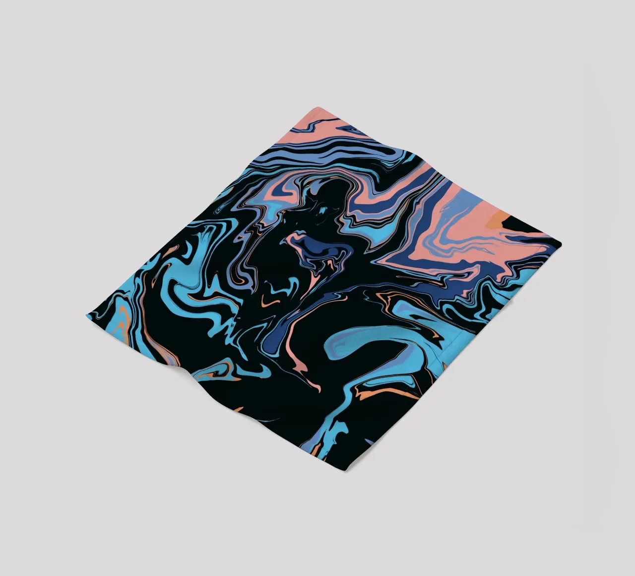Marble flow 06 fleece blanket by Little Dean