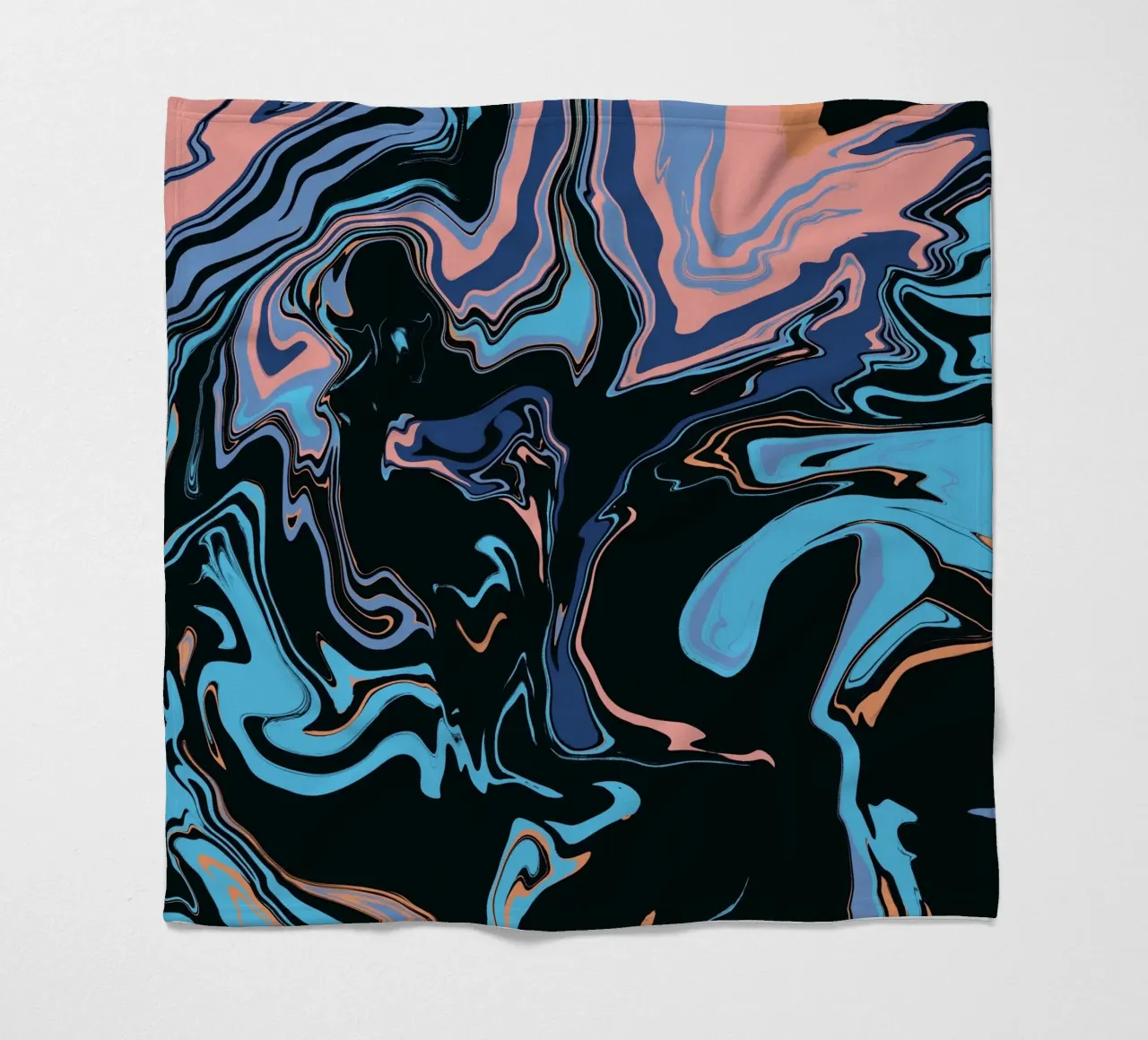 Marble flow 06 fleece blanket by Little Dean