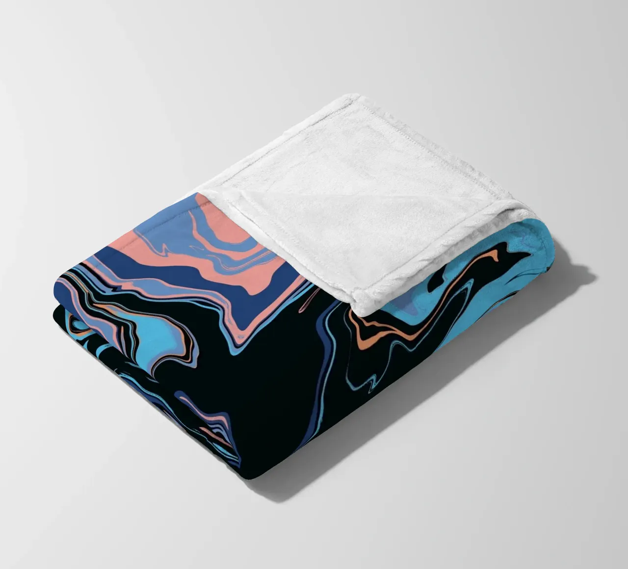 Marble flow 06 fleece blanket by Little Dean