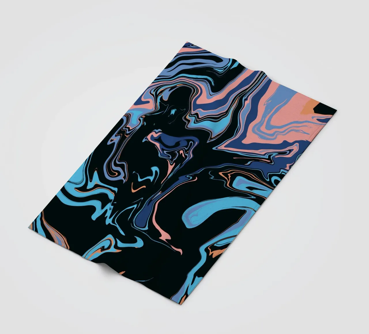 Marble flow 06 fleece blanket by Little Dean