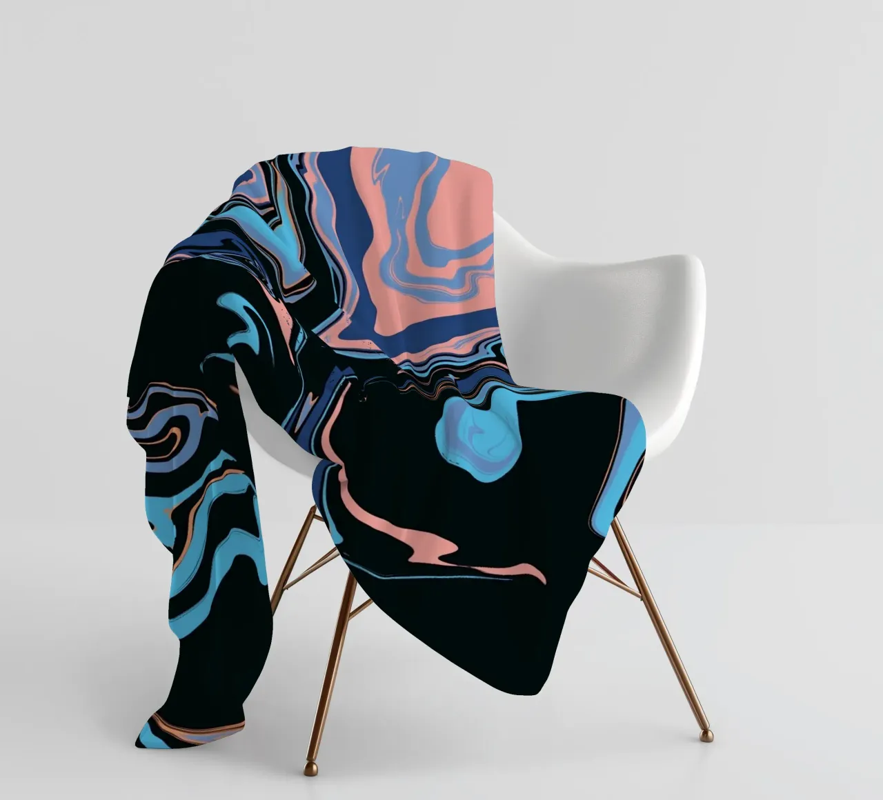 Marble flow 06 fleece blanket by Little Dean