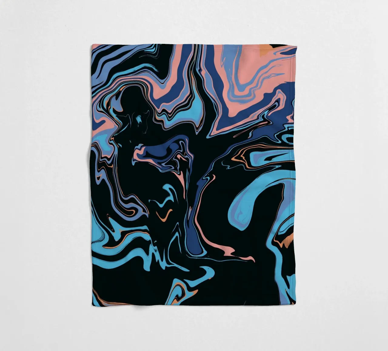 Marble flow 06 fleece blanket by Little Dean