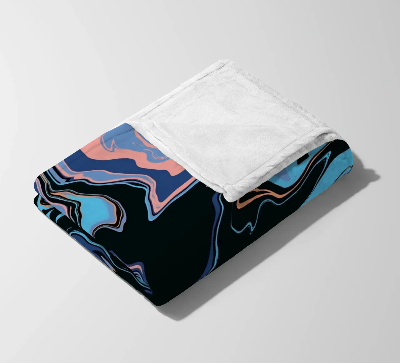 Marble flow 06 fleece blanket by Little Dean