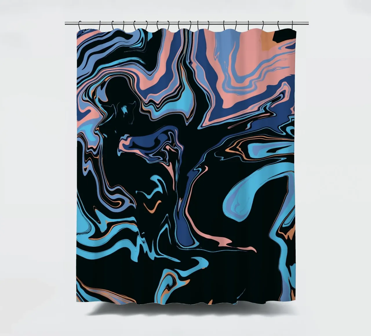 Marble flow 06 shower curtain by Little Dean