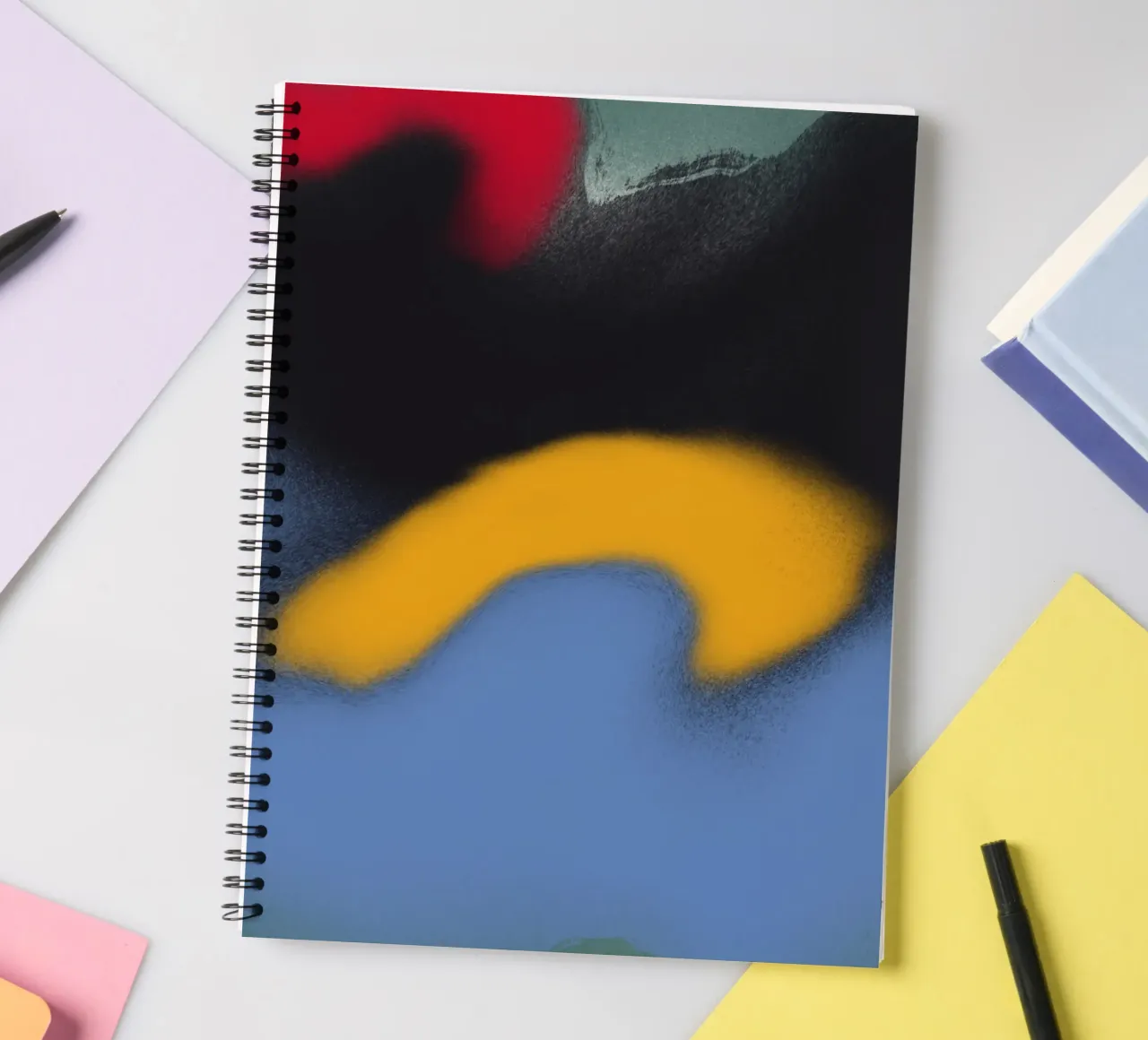 Fluidity 02 spiral notebook by Little Dean