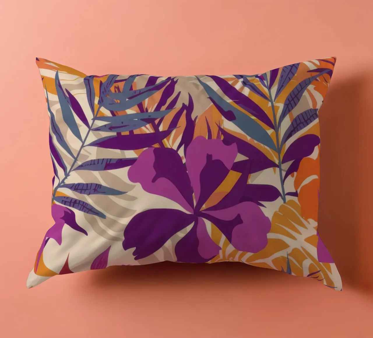 Trama tropicale vibrante cuscino da Obs Canvas