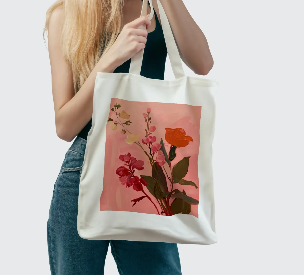 Morbidi fiori del mattino borsa in juta da DaarbyN