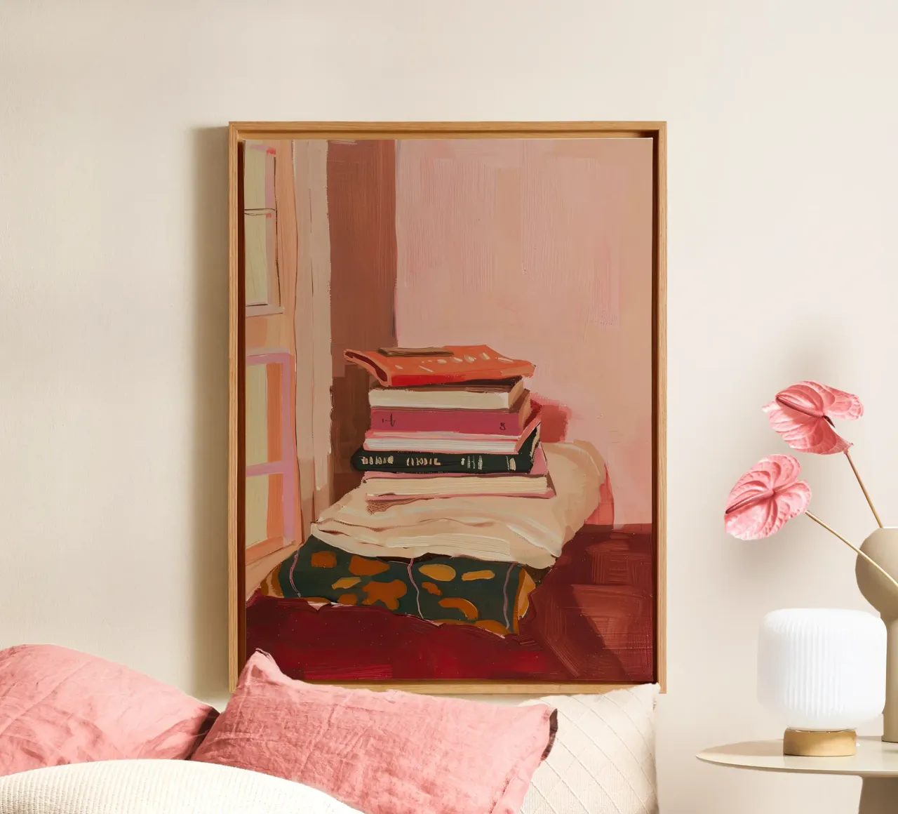 Where the Books Rest canvas with Floater frame by DaarbyN