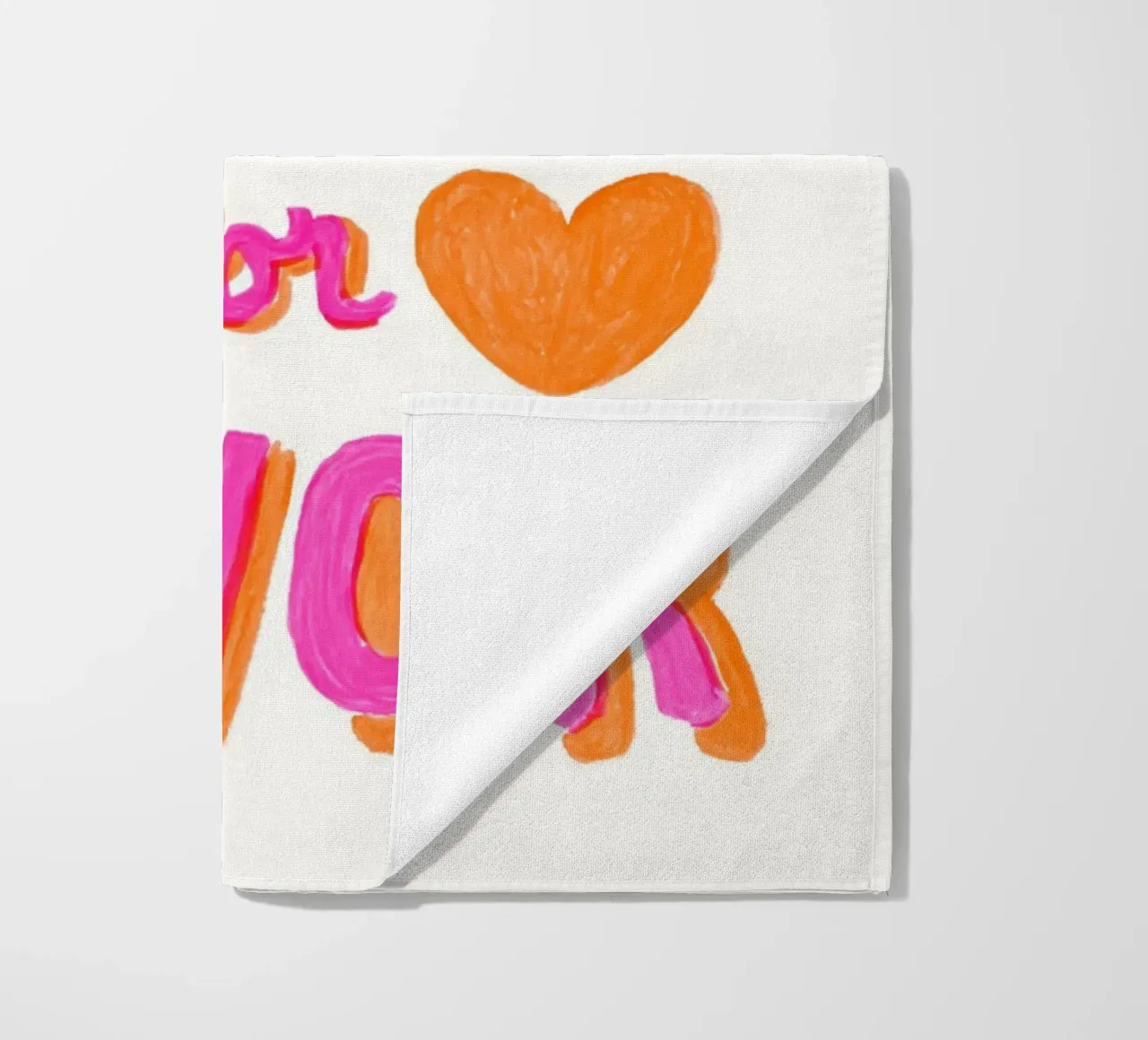 Più Amore Pinki-Pop telo mare da Carinaprint