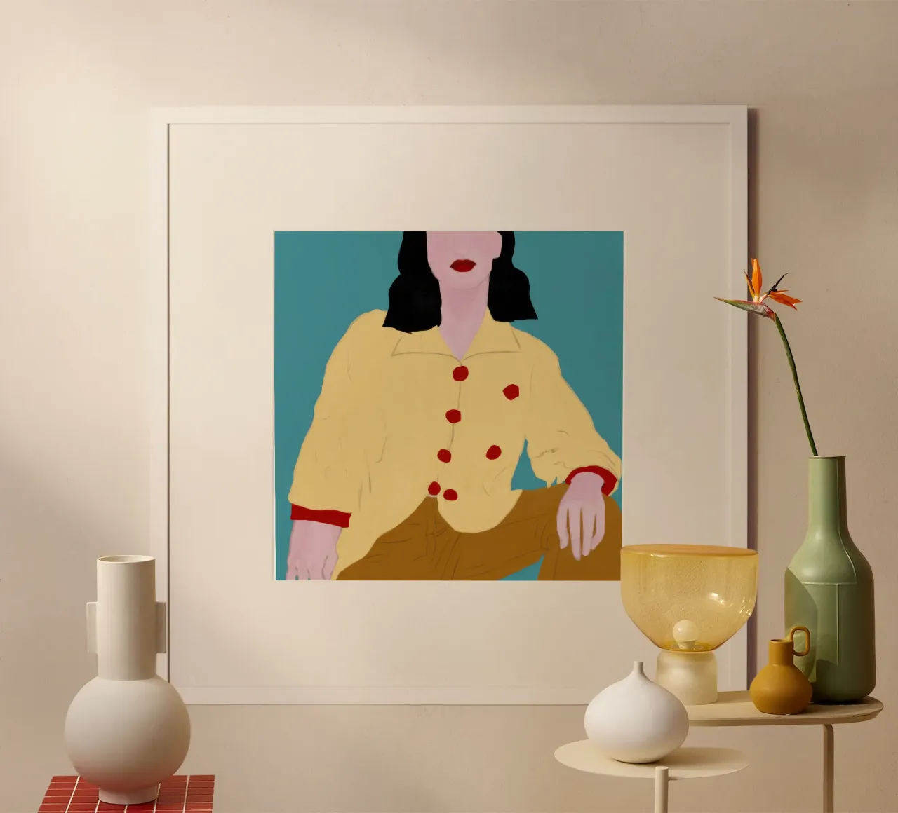 Cardigan senape Poise poster da Thistle Bloom