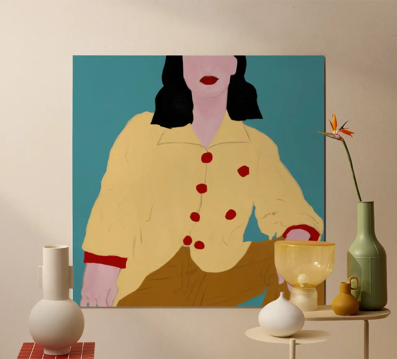 Cardigan senape Poise poster da Thistle Bloom