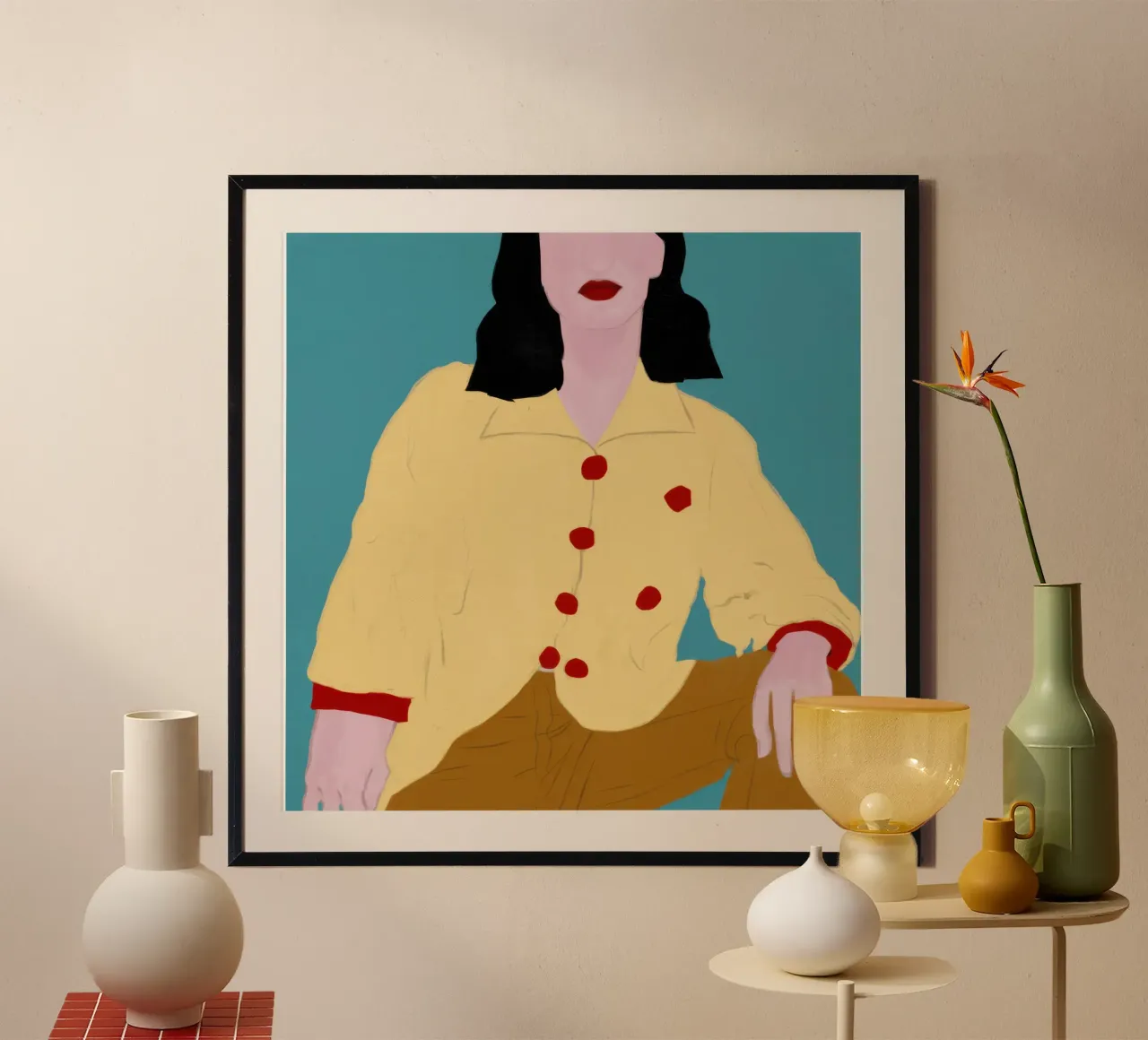 Cardigan senape Poise poster da Thistle Bloom