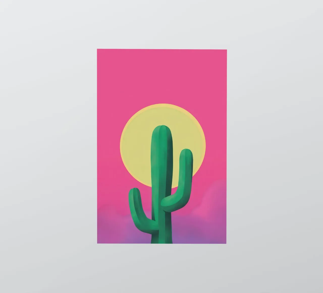 Sol del desierto minimalista pegatina de Obs Canvas