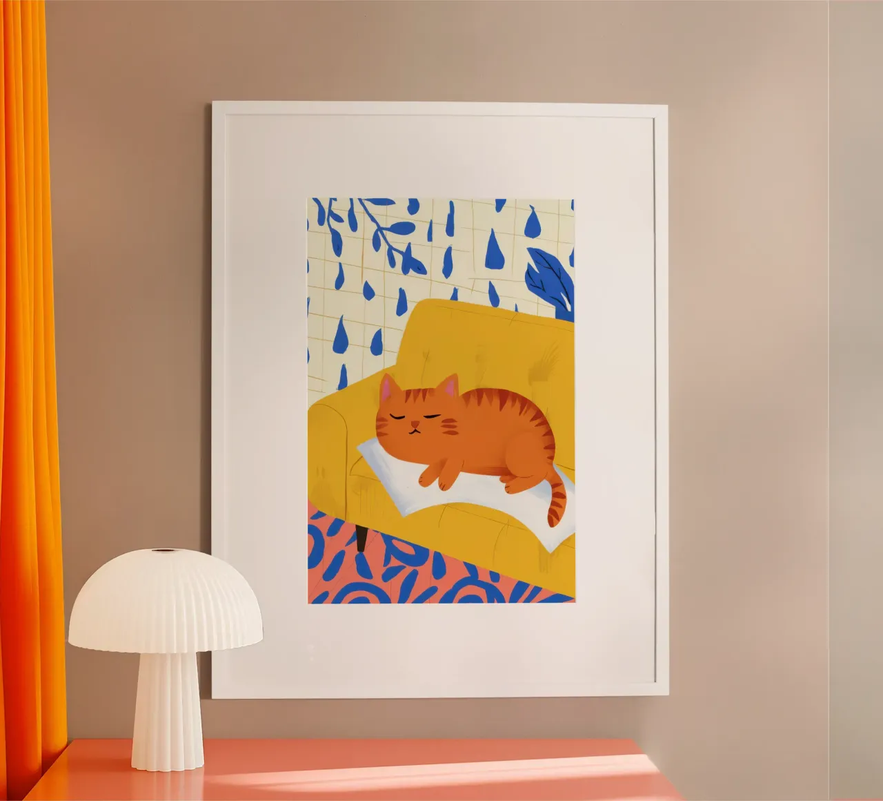 Beatitudine del gatto addormentato poster da Obs Canvas