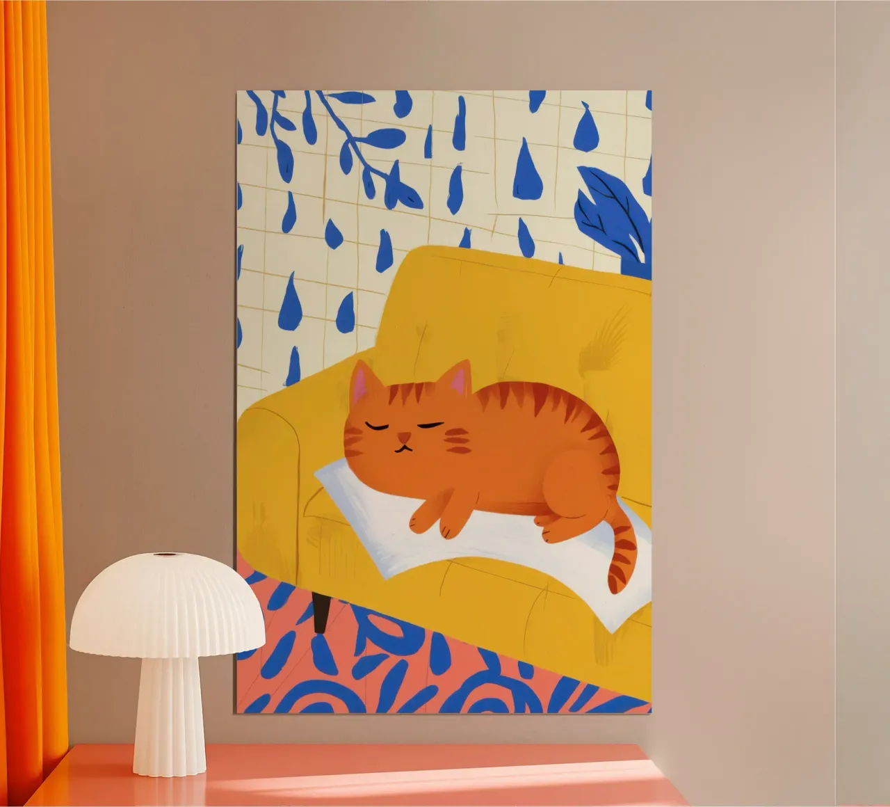 Beatitudine del gatto addormentato poster da Obs Canvas