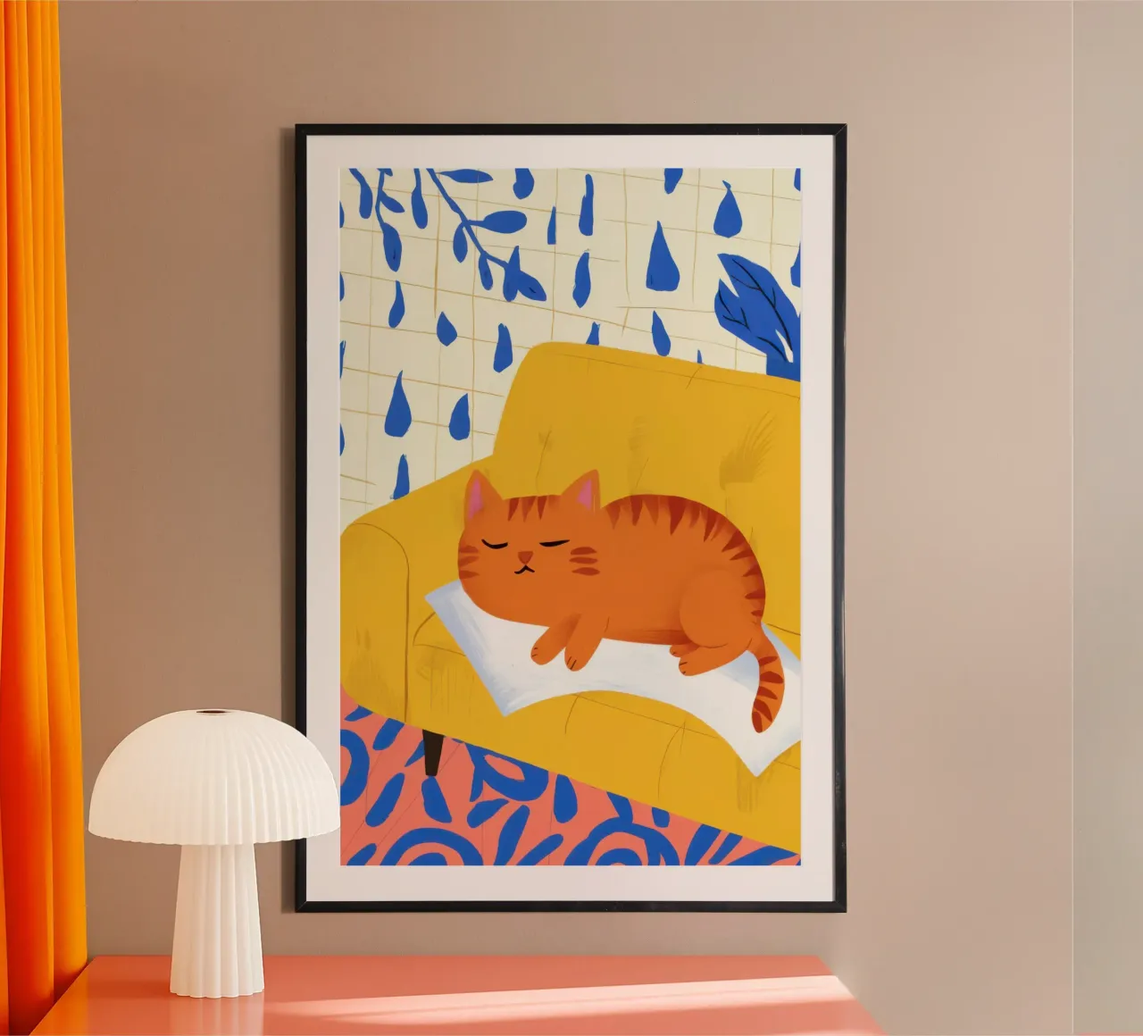 Beatitudine del gatto addormentato poster da Obs Canvas