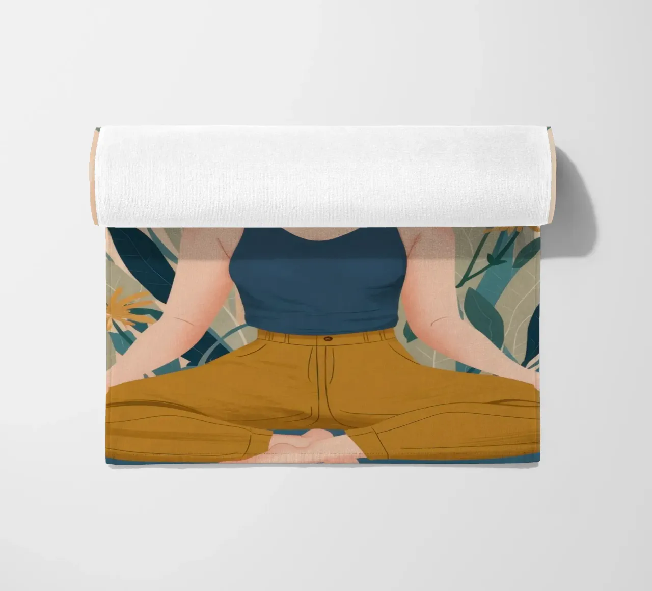 Serene Yoga Pose telo mare da Thistle Bloom