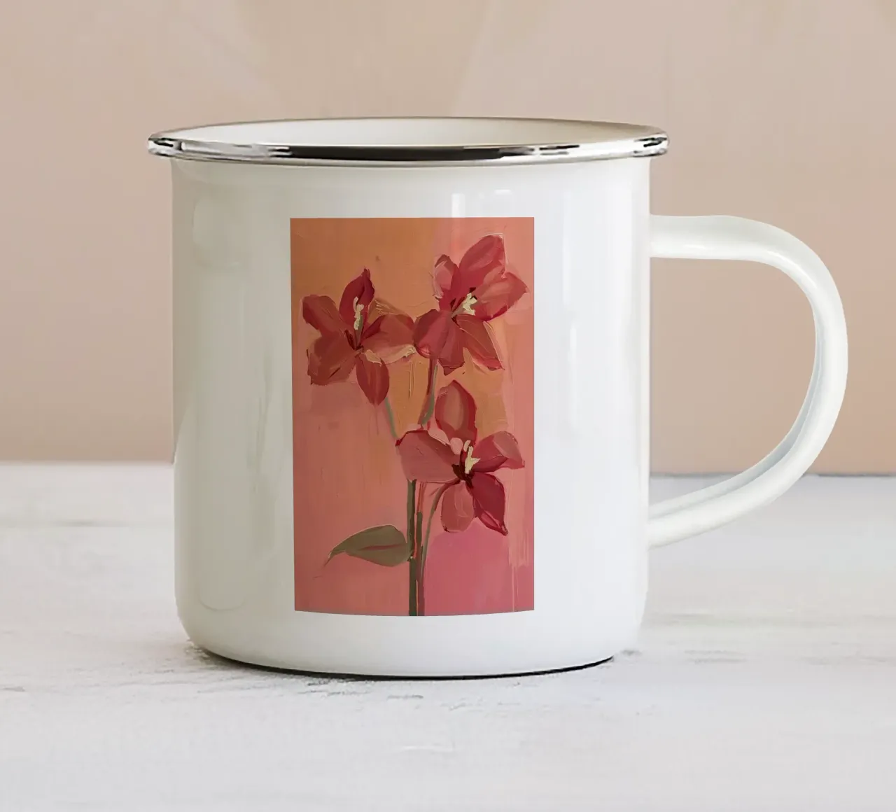 E i fiori rimasero tazza in smalto da DaarbyN