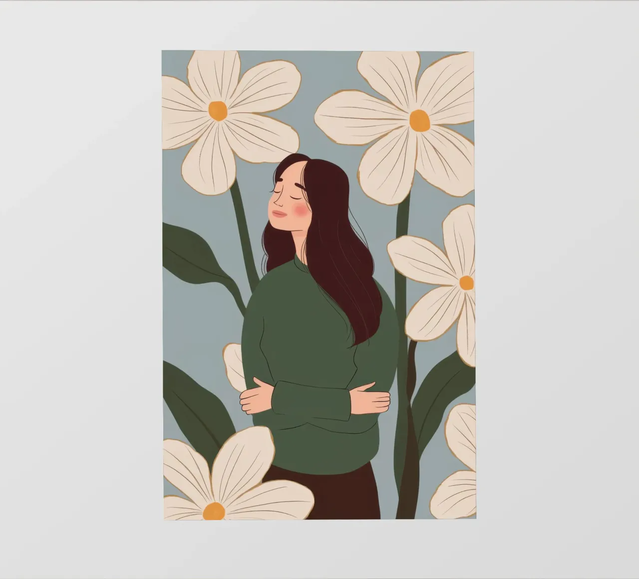 Abbraccio di sé da parte di Daisy telo in pvc da Obs Canvas