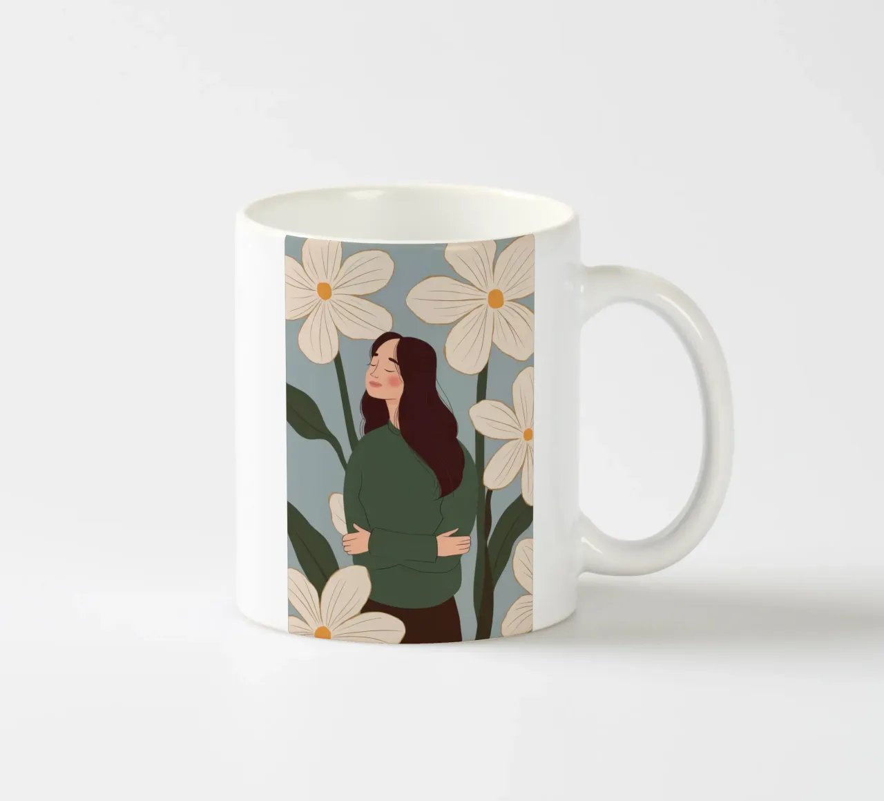 Abbraccio di sé da parte di Daisy tazza in ceramica da Obs Canvas