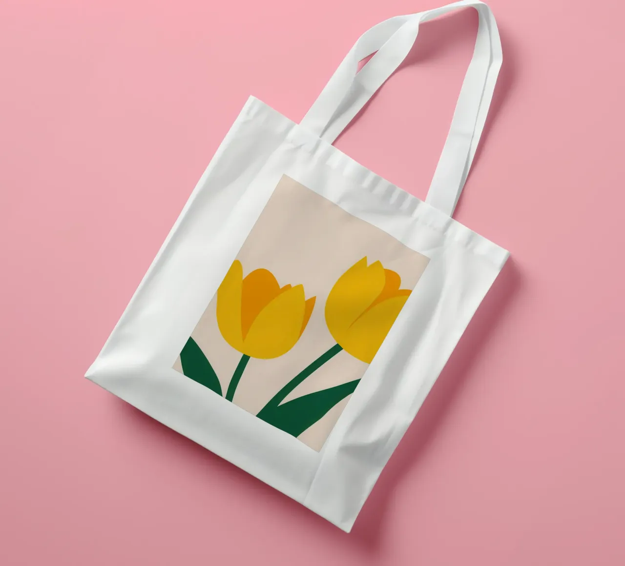 Duo di tulipani semplici borsa in juta da Obs Canvas