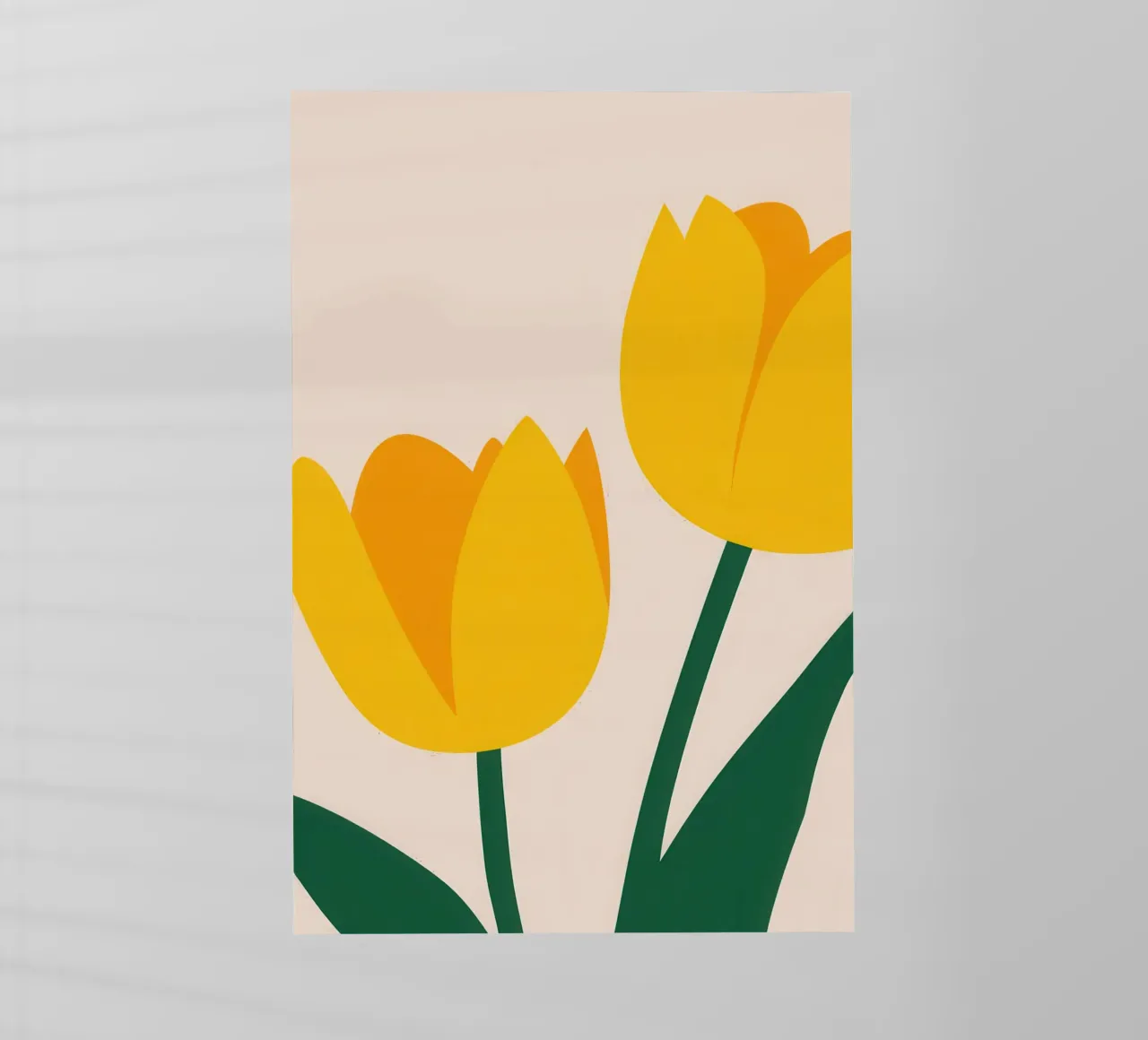 Simple Tulip Duo lámina retroiluminada de Obs Canvas