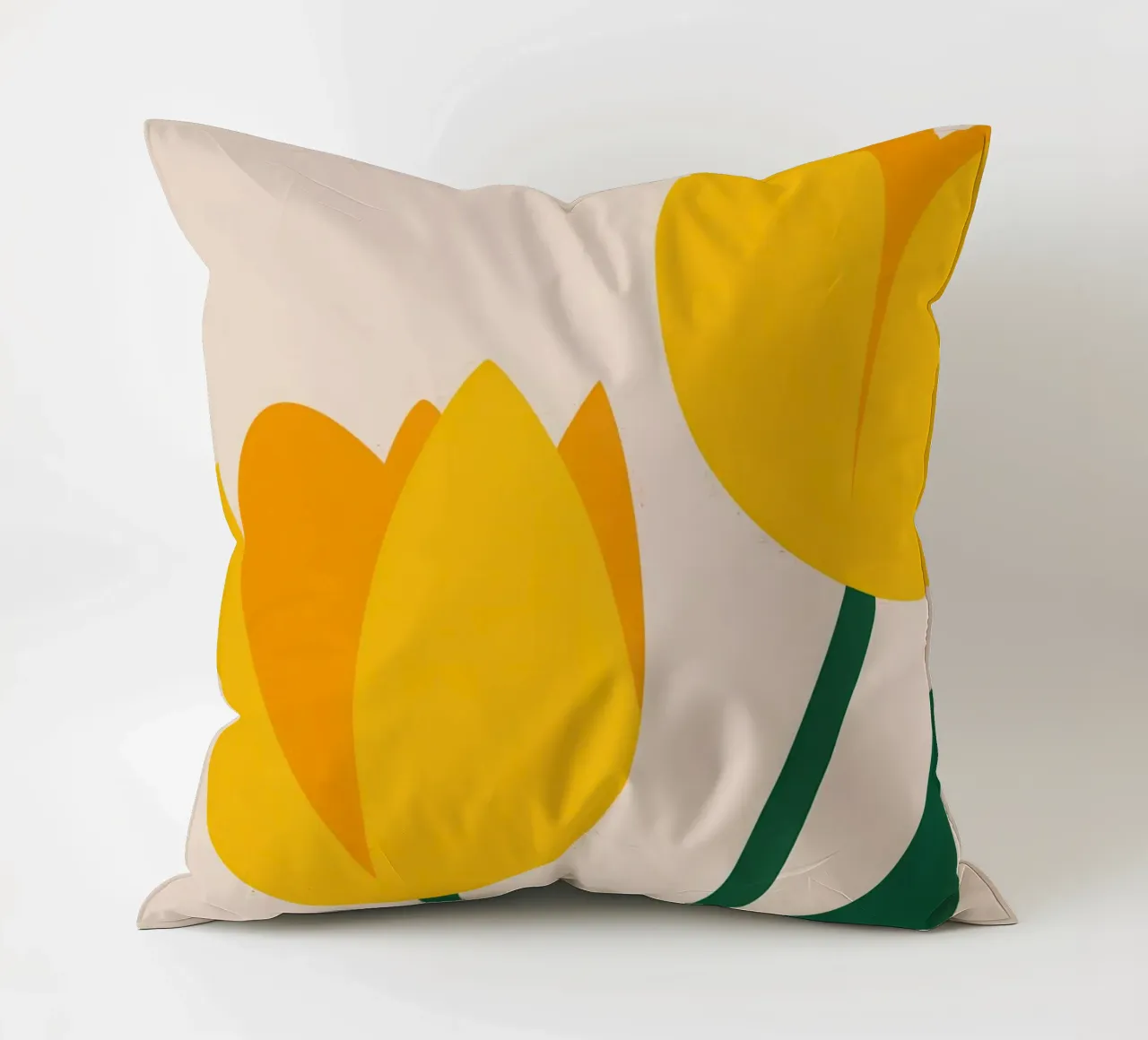 Duo di tulipani semplici cuscino da Obs Canvas