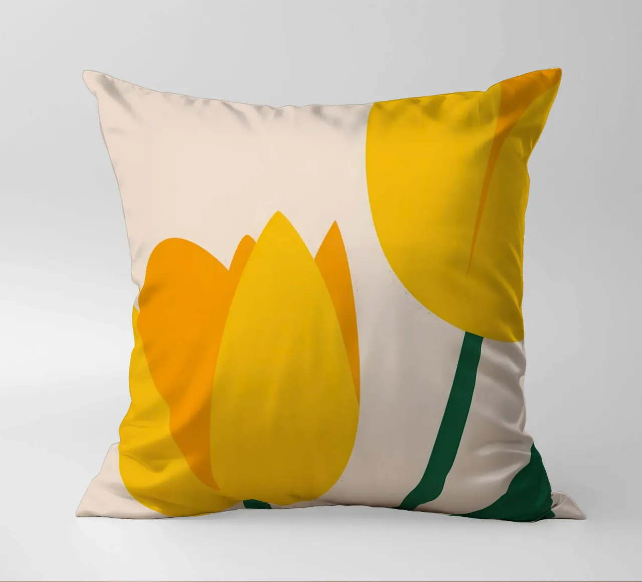 Duo di tulipani semplici cuscino da Obs Canvas