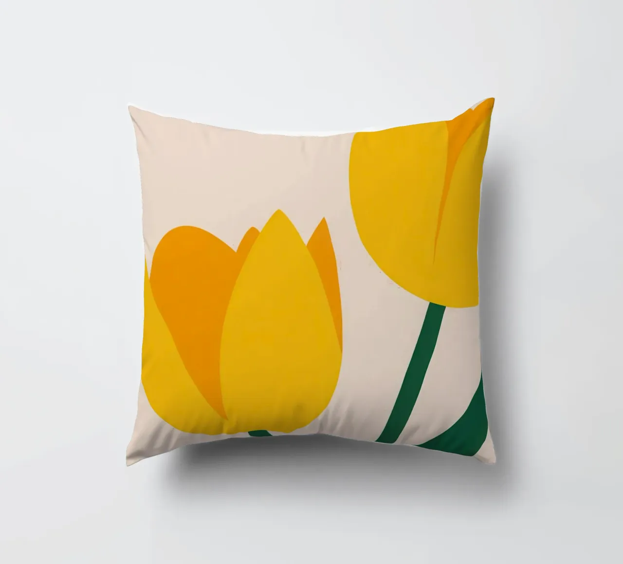 Duo di tulipani semplici cuscino da Obs Canvas