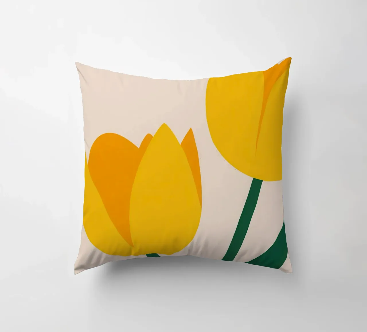 Duo di tulipani semplici cuscino da Obs Canvas