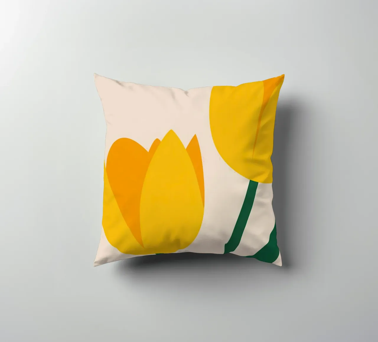 Duo di tulipani semplici cuscino da Obs Canvas