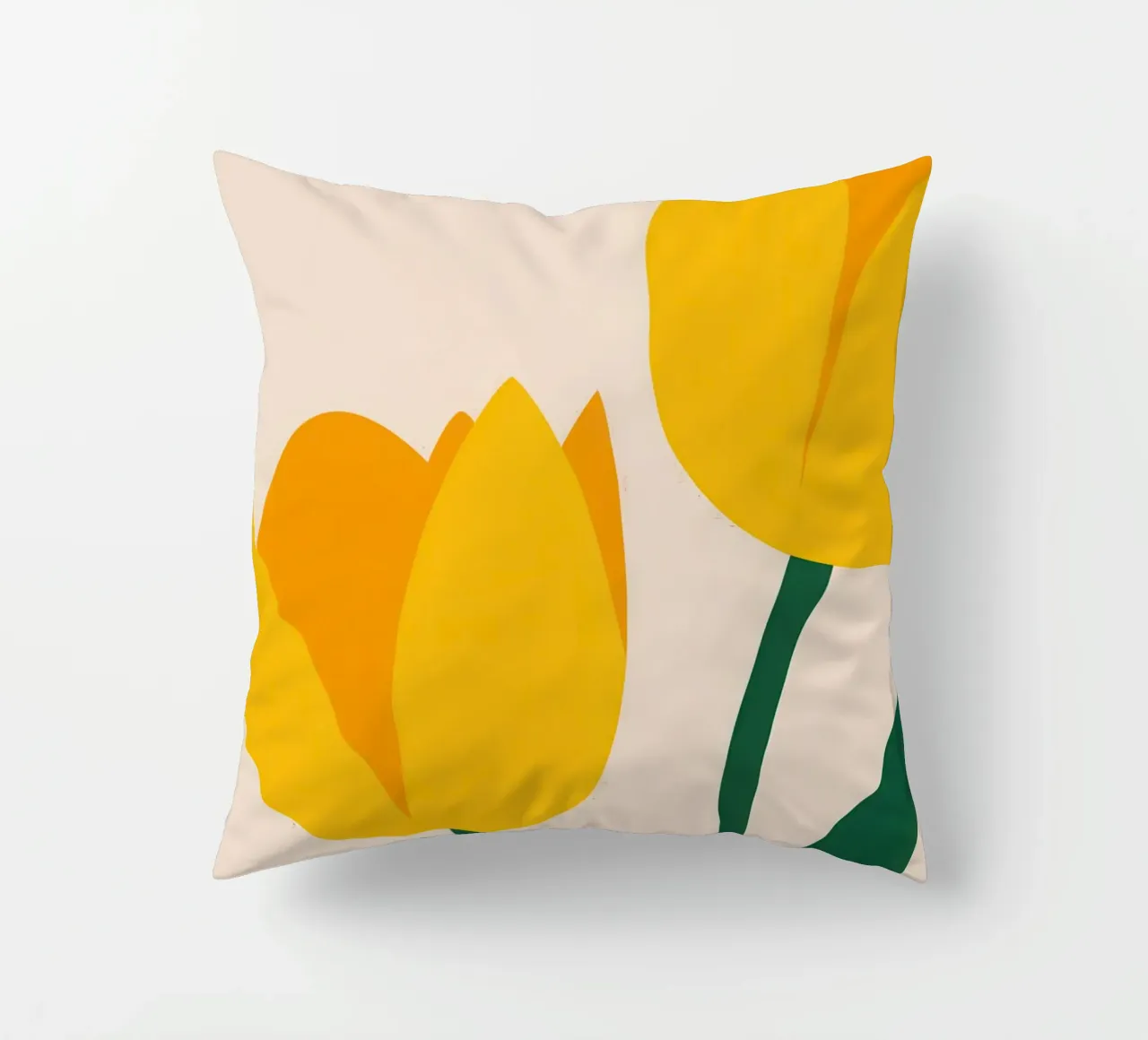 Duo di tulipani semplici cuscino da Obs Canvas