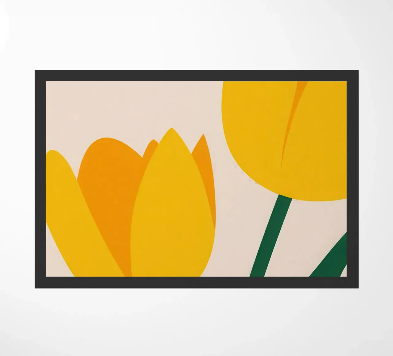 Simple Tulip Duo felpudo de Obs Canvas