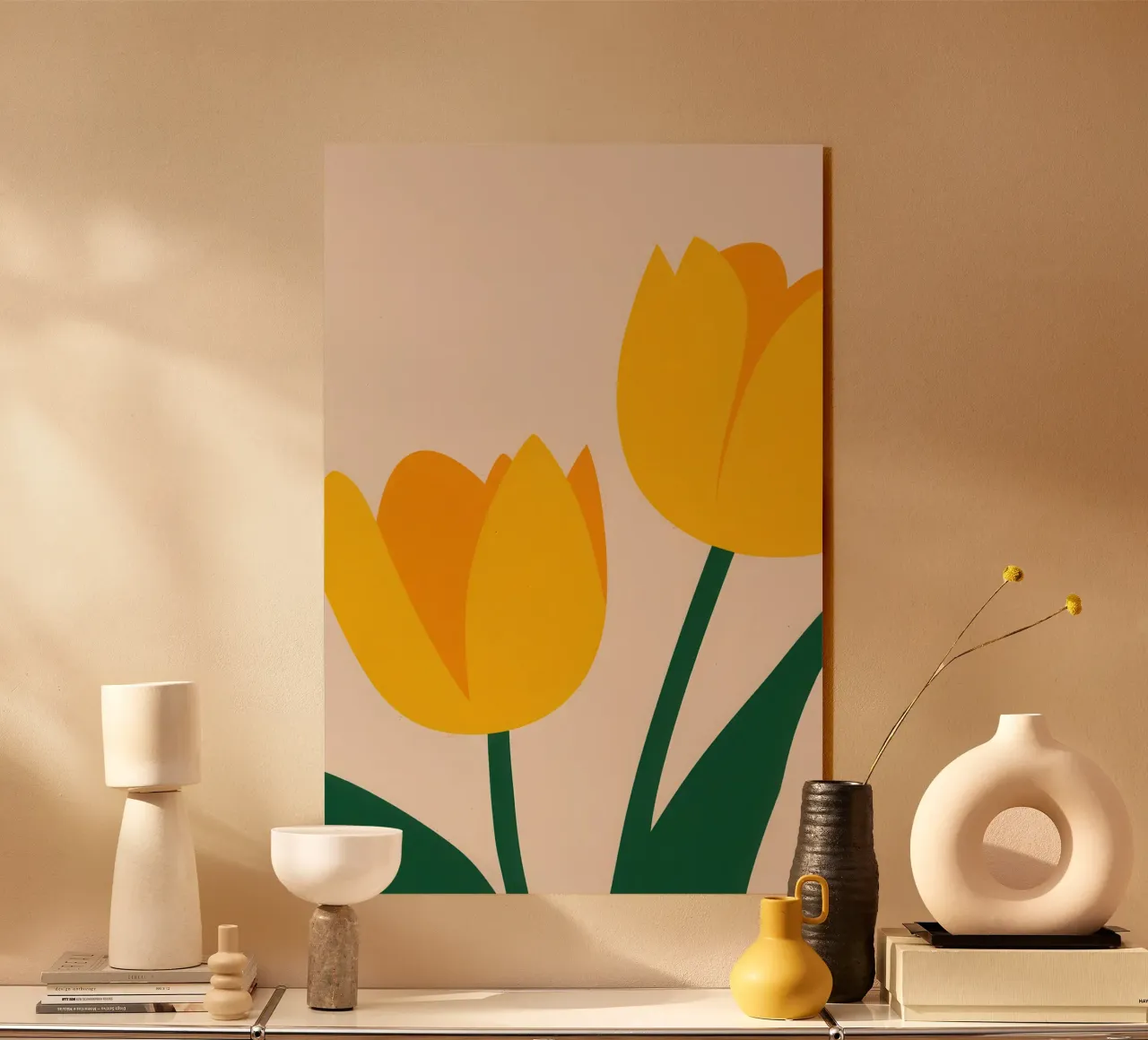 Simple Tulip Duo metacrilato de Obs Canvas