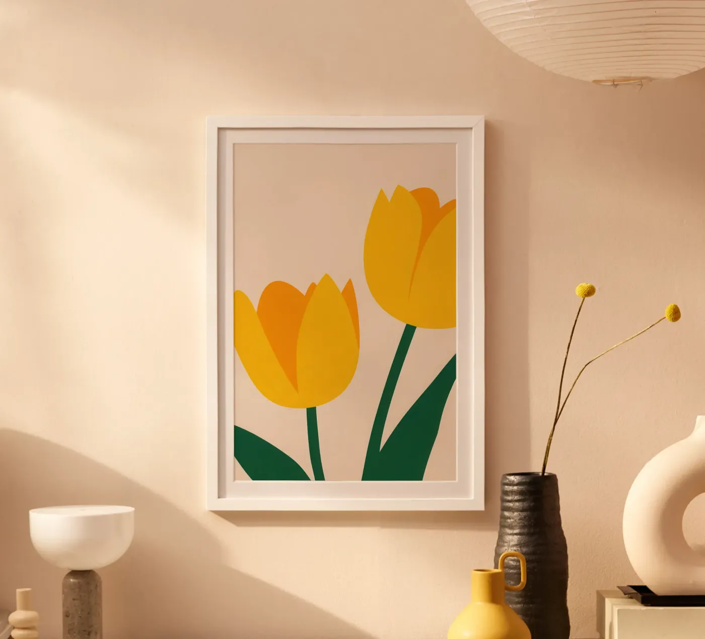 Tulp Duo poster van Obs Canvas