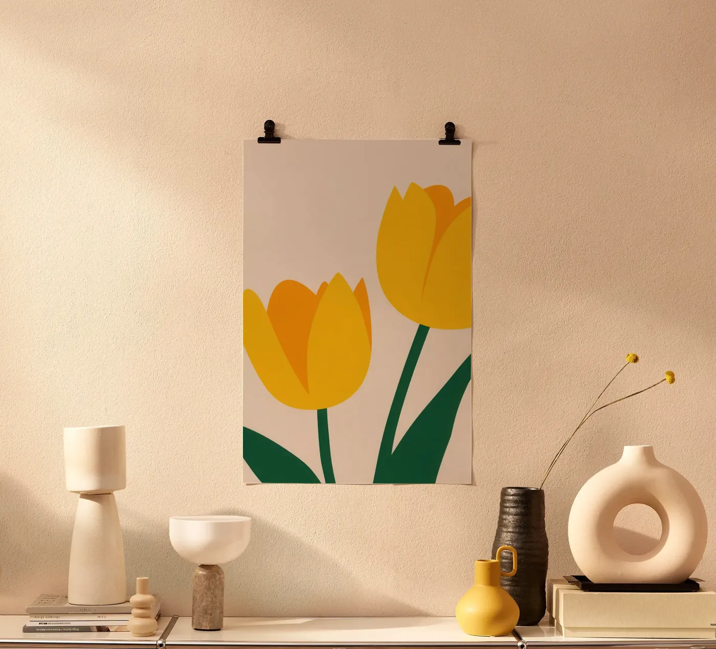 Tulp Duo poster van Obs Canvas