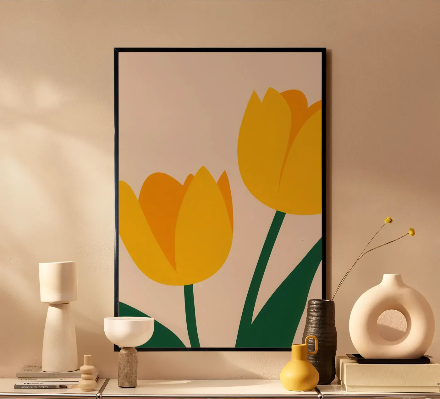 Tulp Duo poster van Obs Canvas