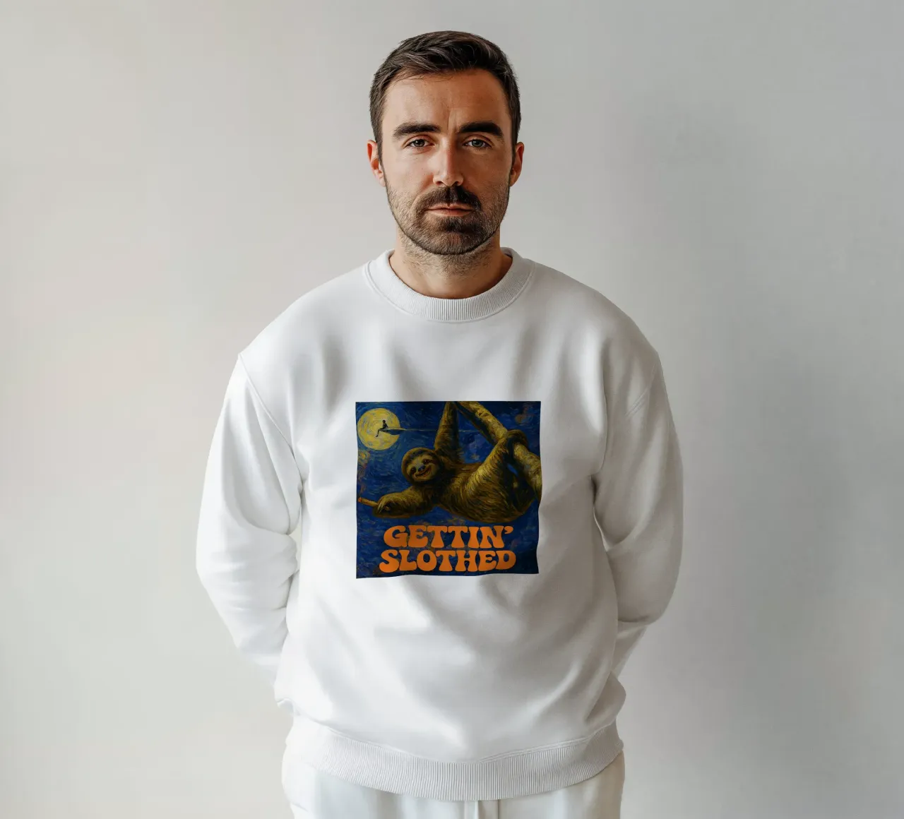 GETTIN´ SLOTHED felpa da Vintage Van Gogh