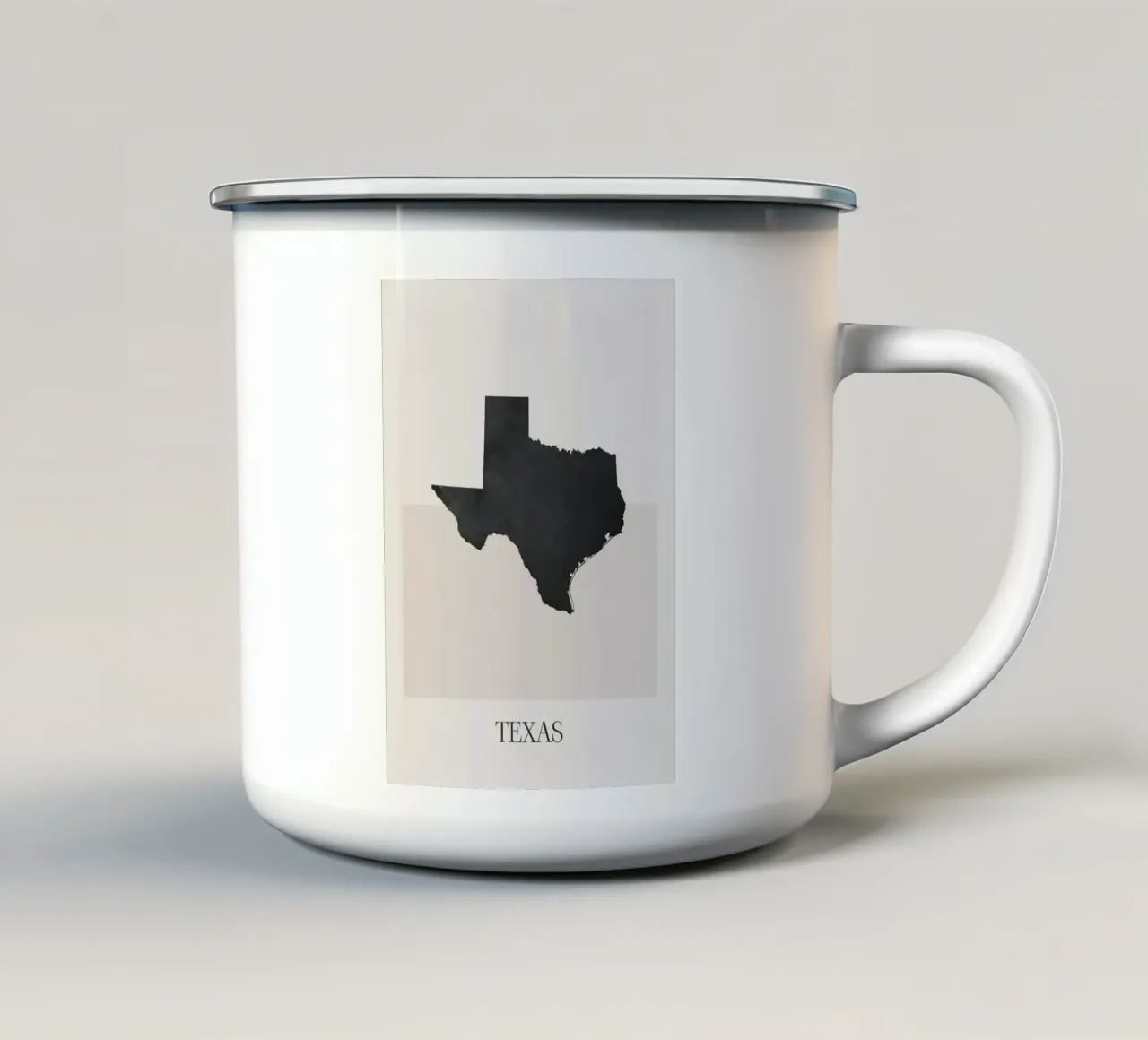 Mappa del Texas tazza in smalto da eugene shop