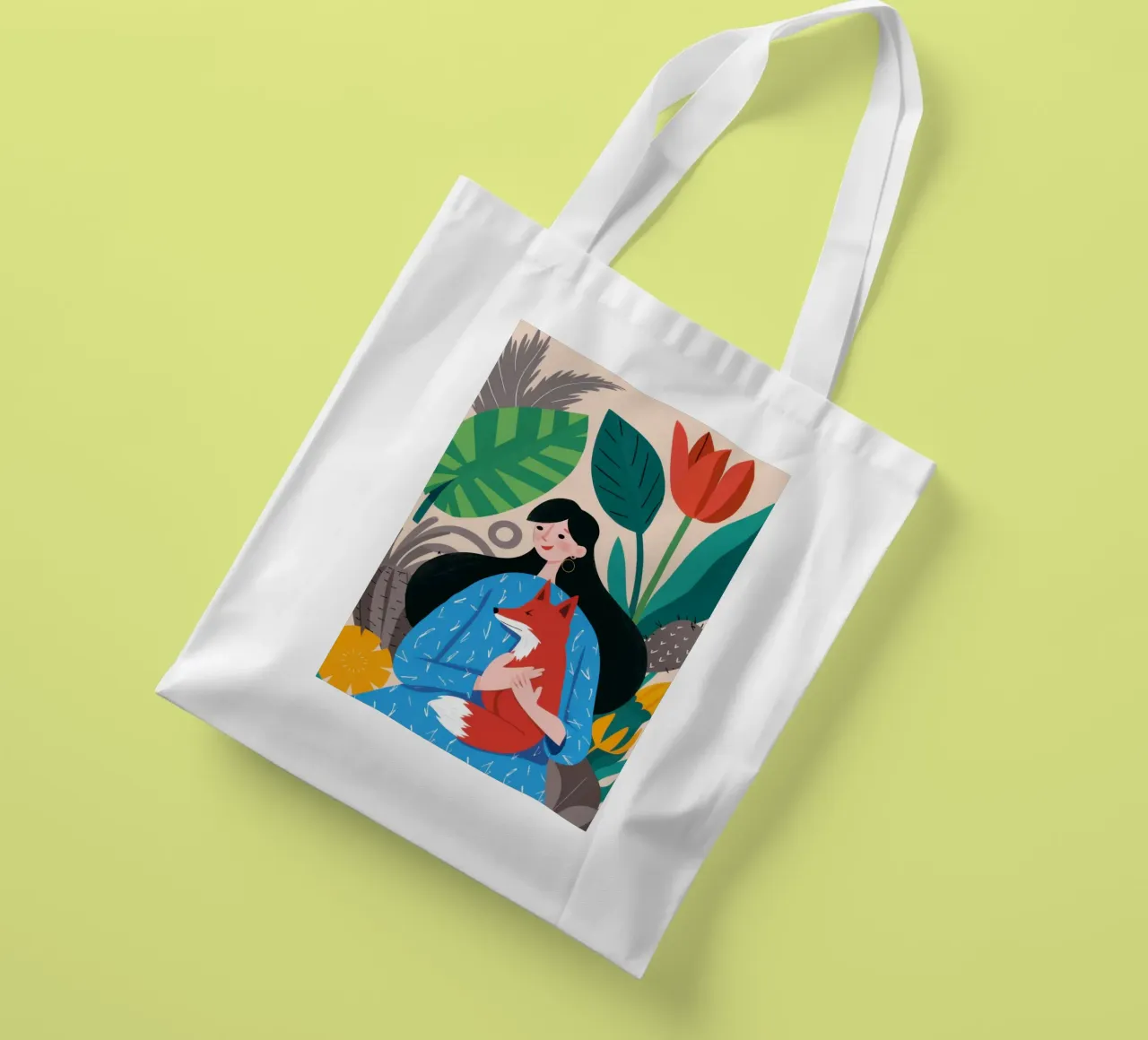 Foxy Abbraccia la tenerezza borsa in juta da Obs Canvas