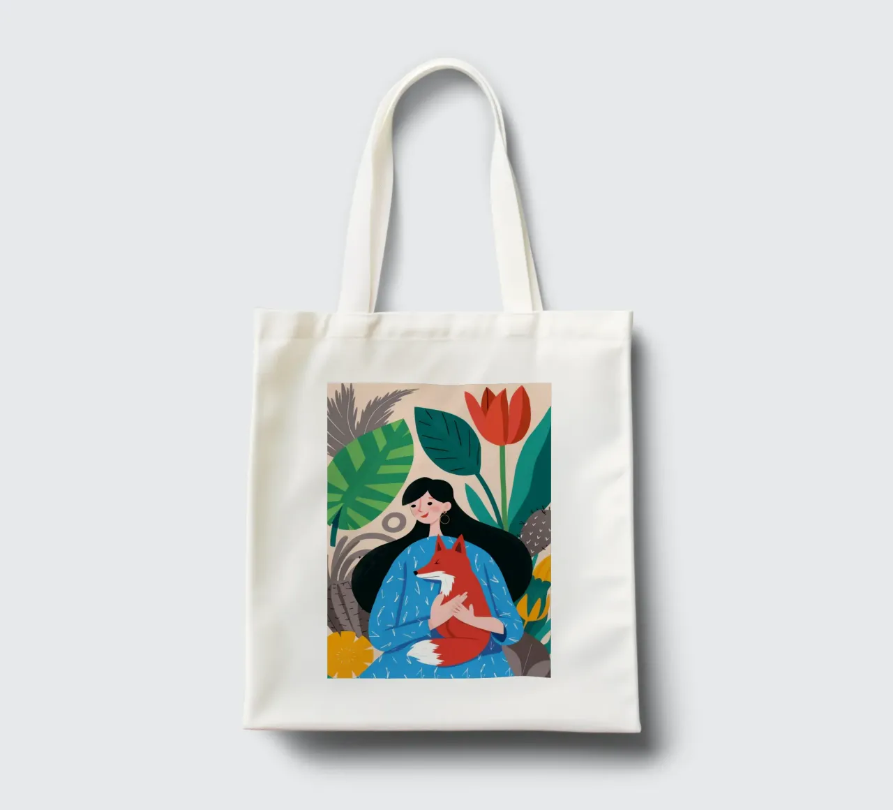Foxy Abbraccia la tenerezza borsa in juta da Obs Canvas