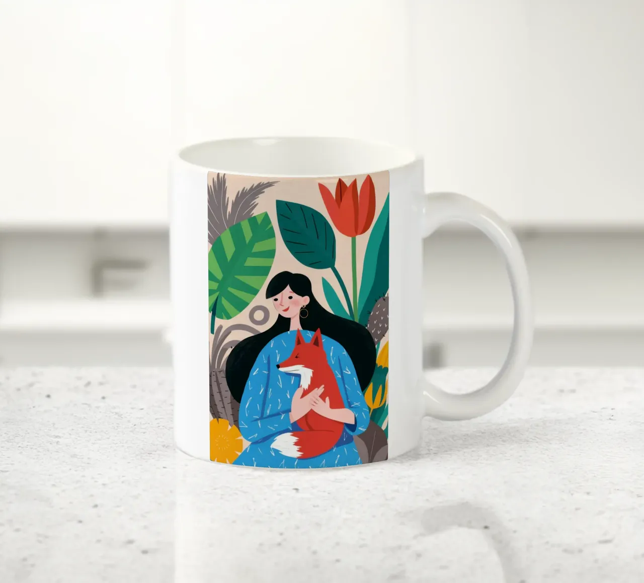 Foxy Abbraccia la tenerezza tazza in ceramica da Obs Canvas