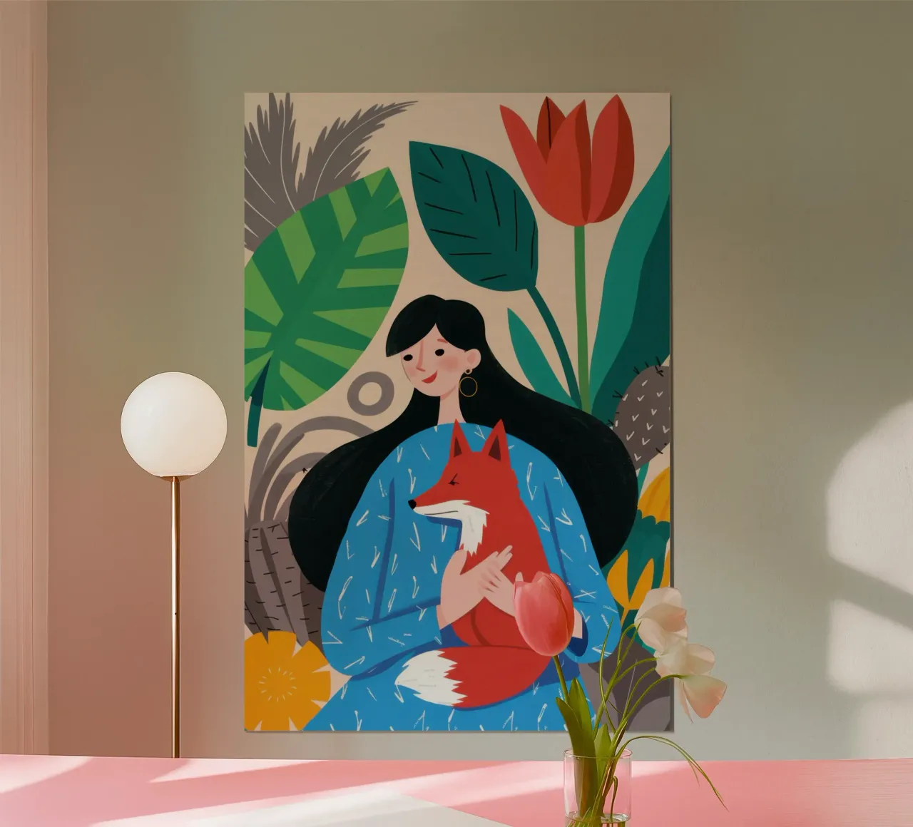 Foxy Abbraccia la tenerezza poster da Obs Canvas