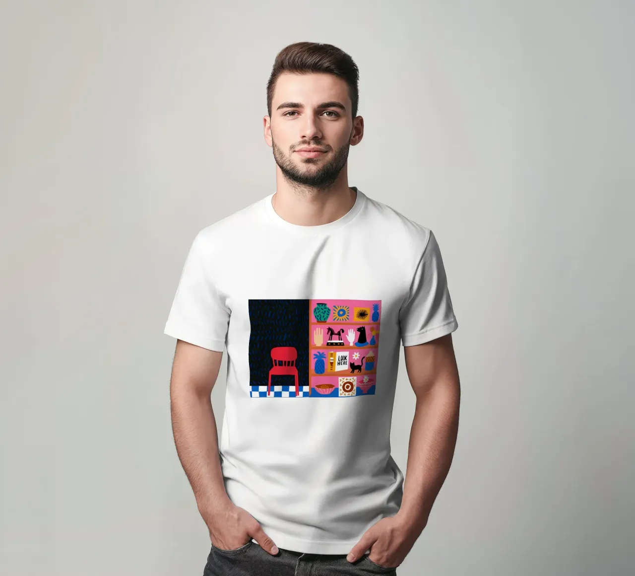Scaffale eclettico di curiosità t-shirt da Thistle Bloom