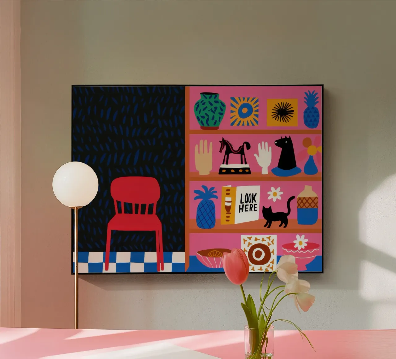 Scaffale eclettico di curiosità plexiglass da Thistle Bloom