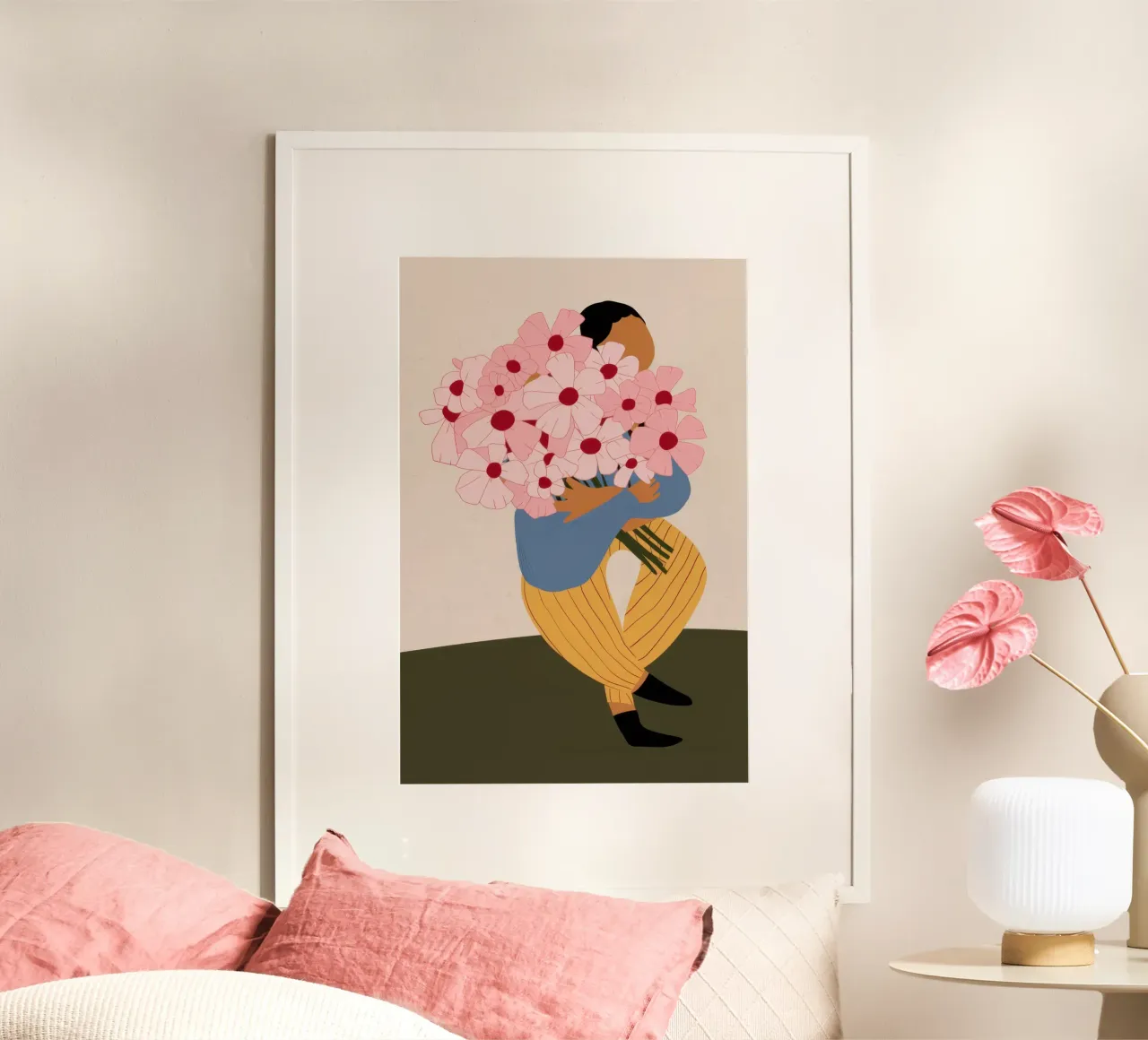 Bouquet gigante dell'amore poster da Obs Canvas