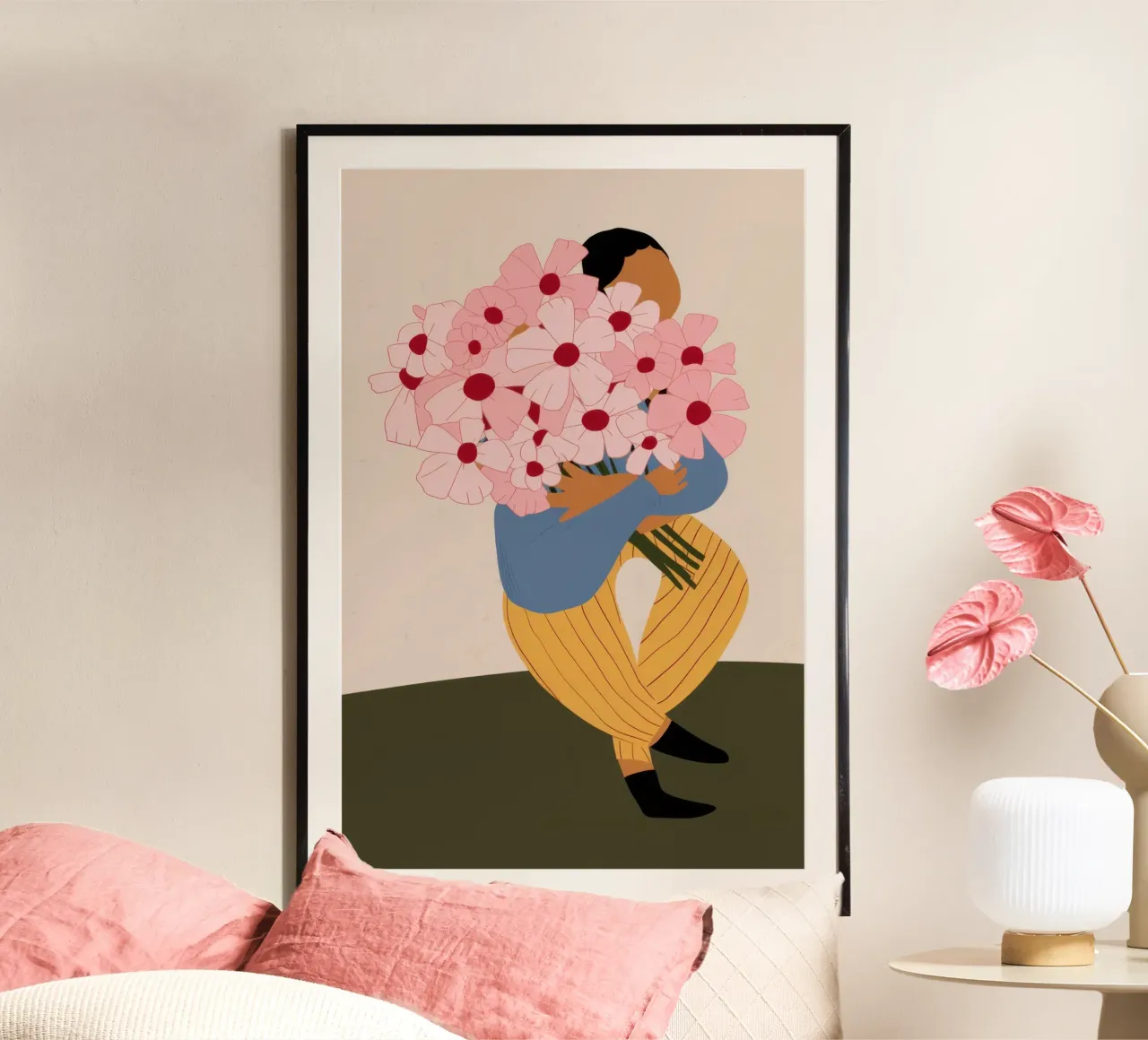 Bouquet gigante dell'amore poster da Obs Canvas