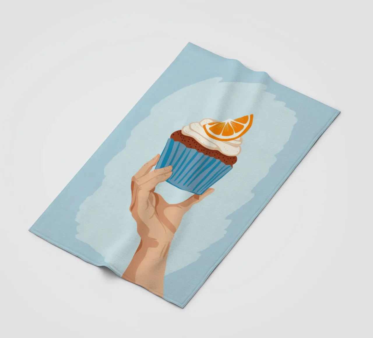 Cupcake portatile agli agrumi coperta in pile da Thistle Bloom
