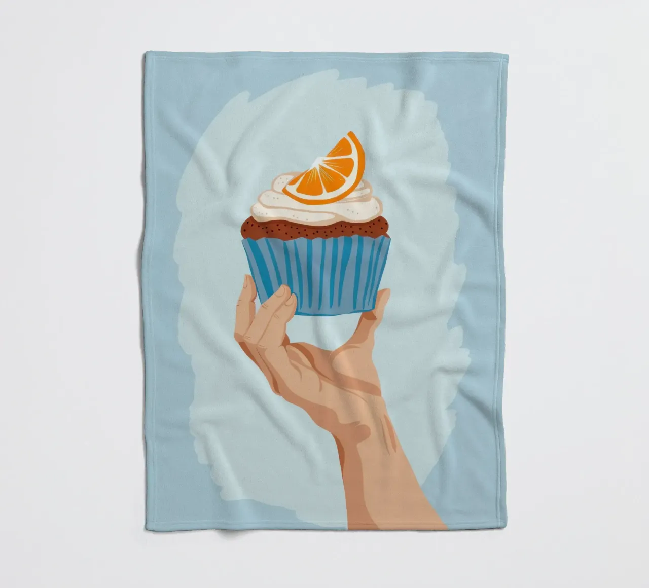 Cupcake portatile agli agrumi coperta in pile da Thistle Bloom